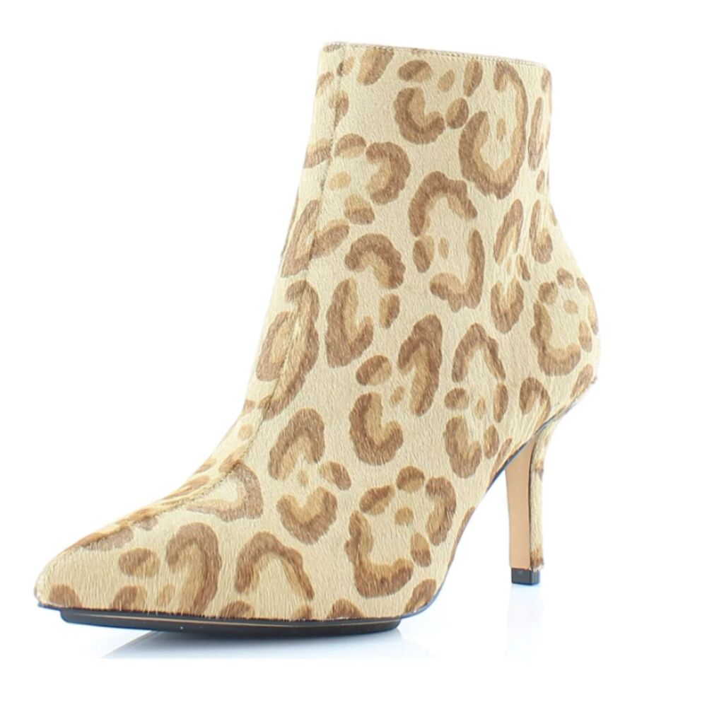 NWOB Vince Camuto Freikti3 Womens Calf Hair Animal Print Ankle Boots 3" Heel 8 M